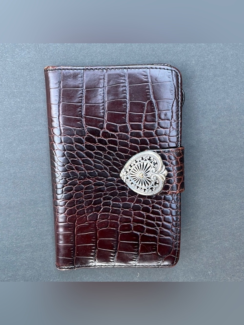Brighton Brown Crocodile Wallet